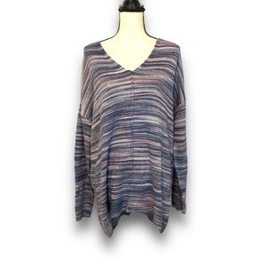 Ana NWT blue space dye sweater